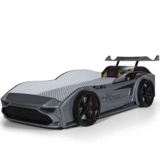 Детская кровать машина GT18 4x4 Turbo Grey с подсветкой, спойлером
